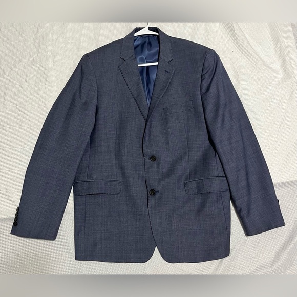 Ralph Lauren Men's Blue Blazer Macy’s Men’s Store Size 44 R Slim Fit Preloved - Picture 2 of 16